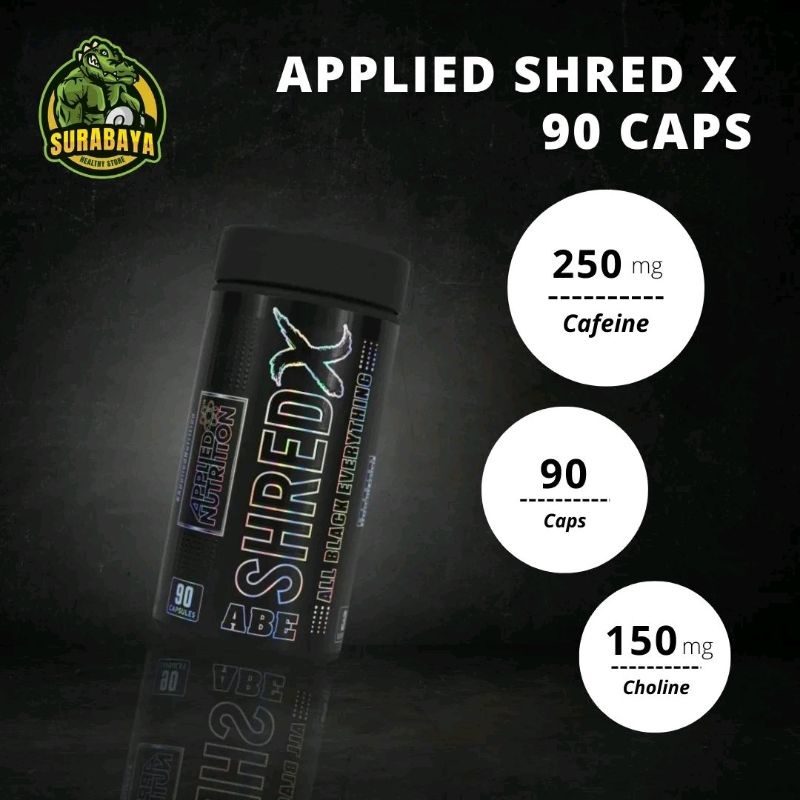 Applied Nutrition Shred X 90 Capsules Ultimate Fat Burner ABE Pembakar Lemak