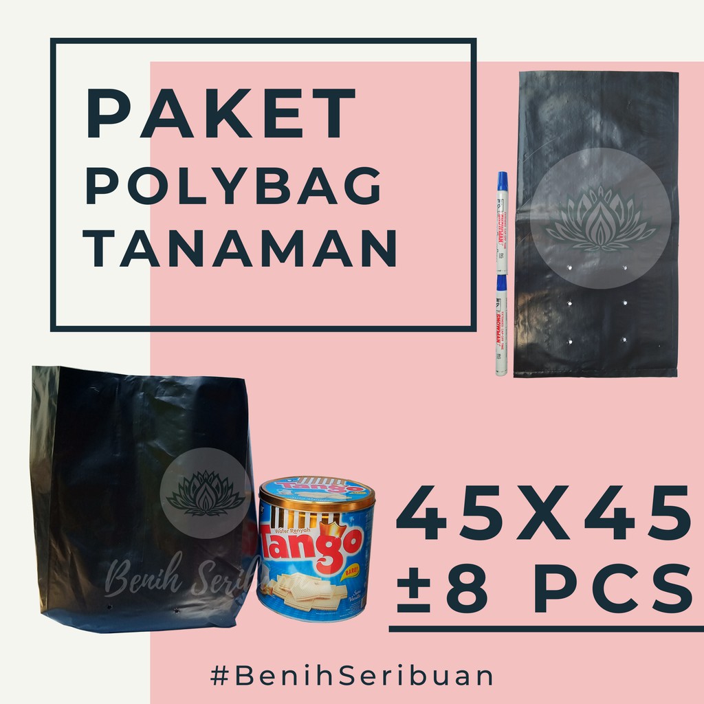 Polybag Tanaman 45x45 Isi 8 Lembar Polibag Besar 45 x 45 Pot Plastik Polibek Tebal