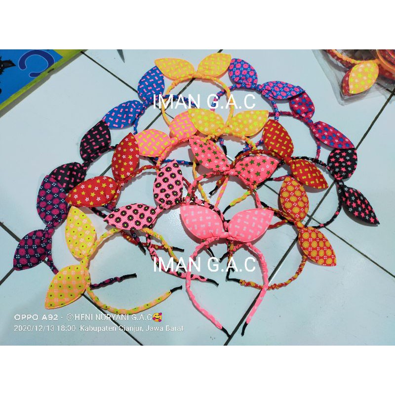 bando pita chibi import/ bando bunny/headband/bando mahkota bunga