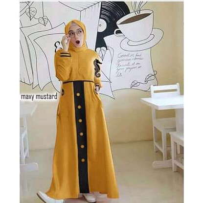 Tya Dress Muslim/Fashion Muslim/Gamis/Busui Resleting Dpn/Bisa Cod/Best Seller/online Shoop-5