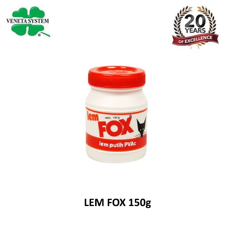 Lem Fox Putih PVAc 150 gr - Bisa untuk Kayu dan Kertas / Slime