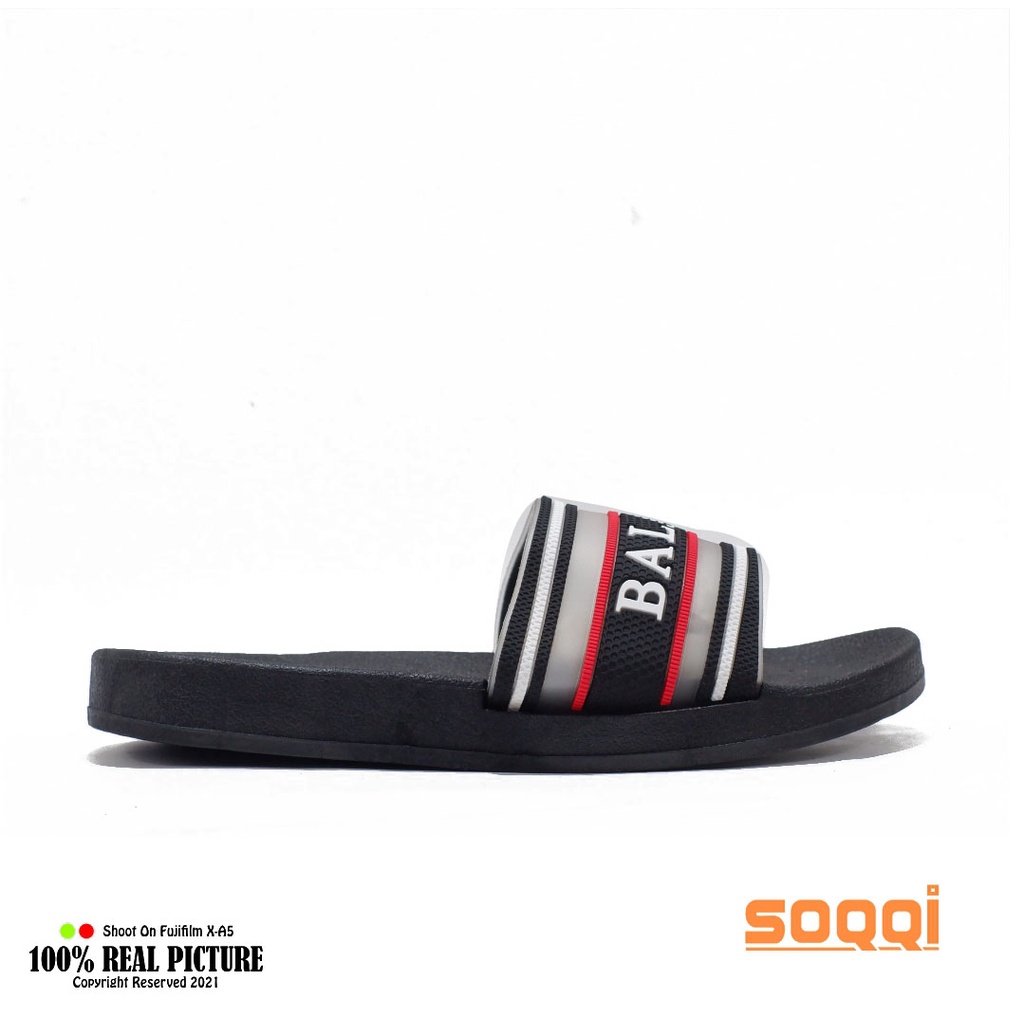 Sendal Karet selop Wanita import korea ori sandal slop cewek distro dewasa slip on branded Soqqi-Blnce 2211 B Terbaru promo murah keren cod 36-40