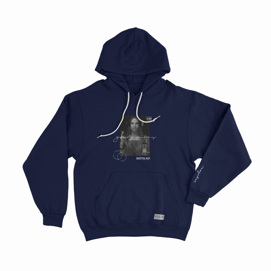 Bepolar Hoodie - GOOD VIBES NAVY