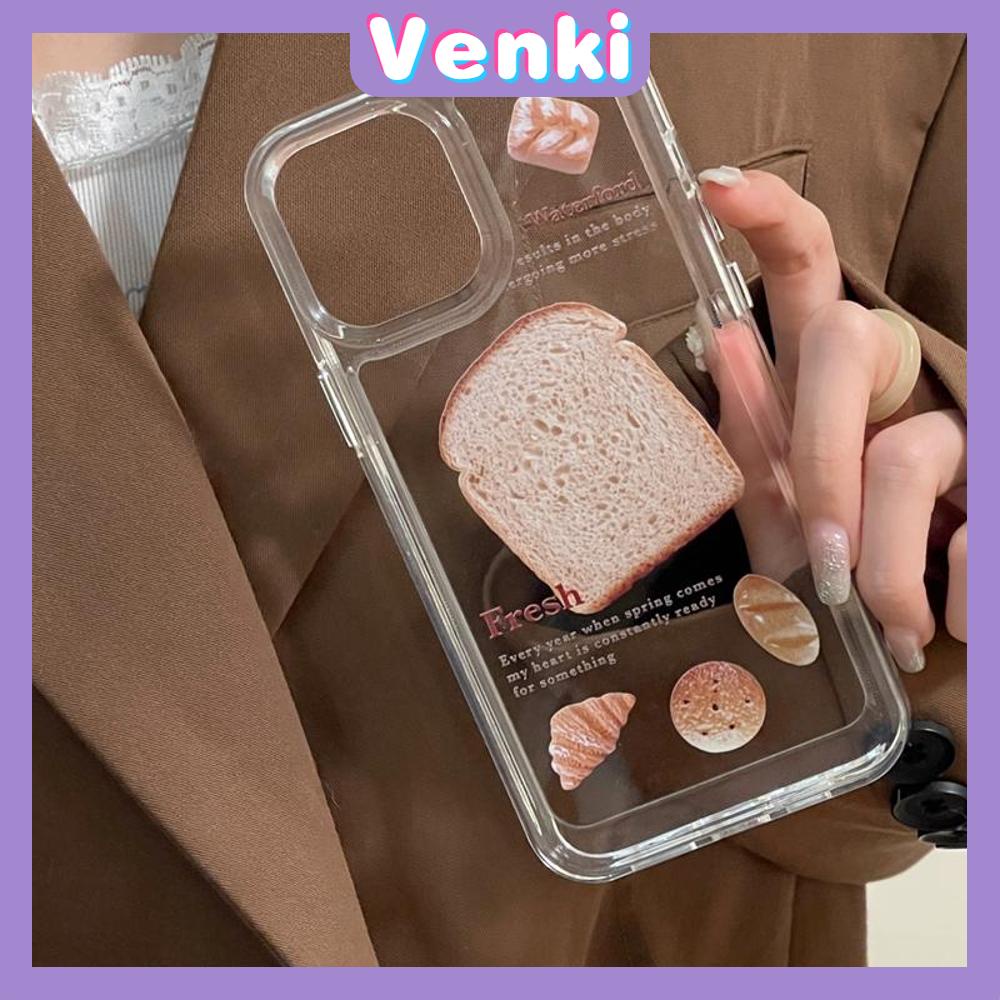 iPhone Case Clear Case Soft Thick TPU Shockproof Super Transparent Protection Camera Plating Button Toast Bread For iPhone 13 Pro Max iPhone 12 Pro Max iPhone 11 iPhone 7Plus