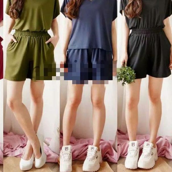 ✷ Egafashion - Setelan wanita Kaos + Celana Motif Koran dan Celana | Set baju Santai | Setelan Terba