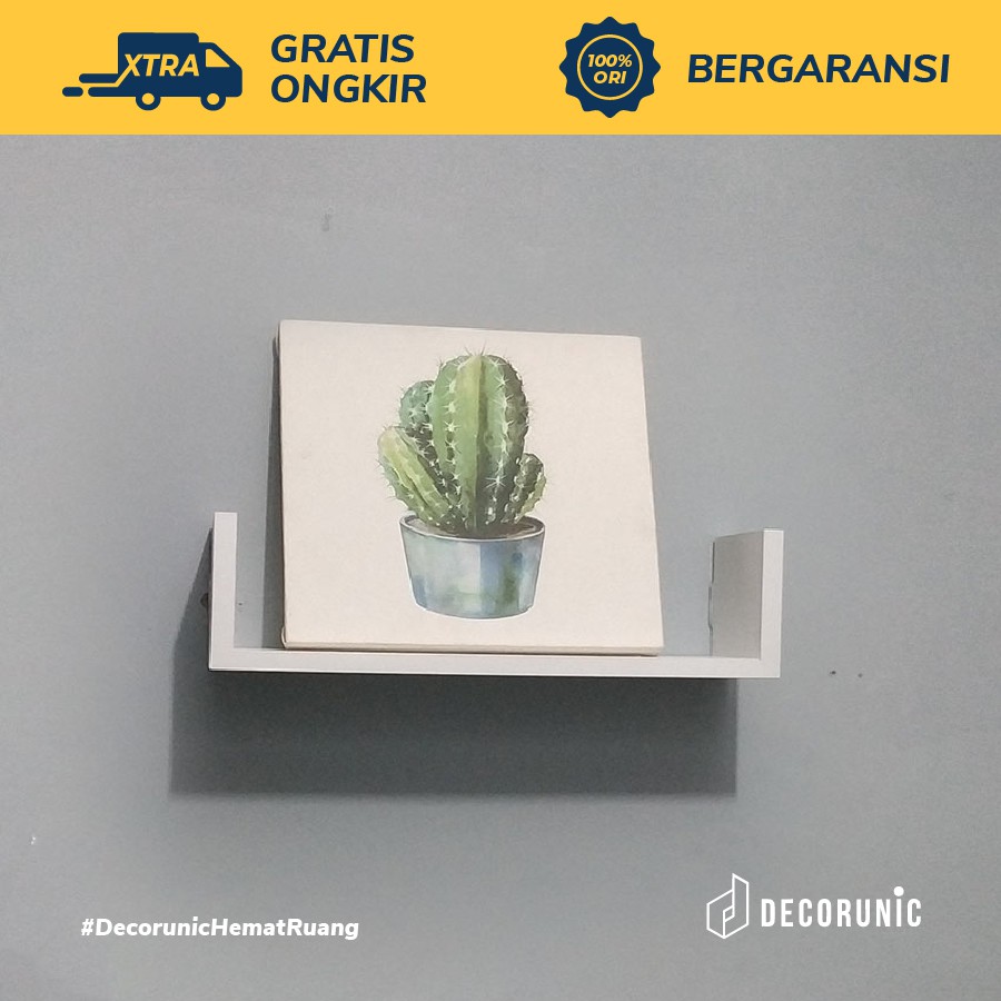 [Decorunic] Floating Shelf - Rak Dinding U ukuran 40 cm