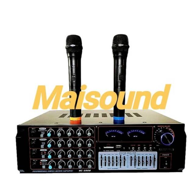 POWER AMPLIFIER MARCOPOLO MC 9908 WIRELESS 2 MIC BLUETOOTH ORIGINAL