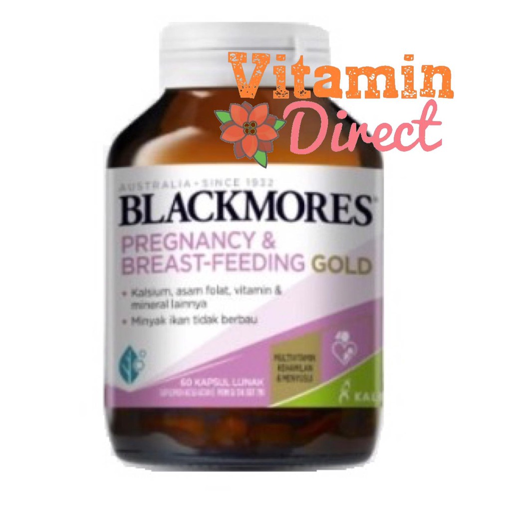 Blackmores Pregnancy and Breastfeeding Gold 60 Kapsul BPOM Kalbe untuk ibu Hamil dan Menyusui / Blackmores I-Folic 150 Tablets BPOM kalbe suplemen Program Kehamilan-1