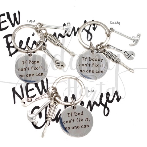 Gantungan Kunci Stainless Stell Dad Cant Fix It Keychain Dad GH 302702