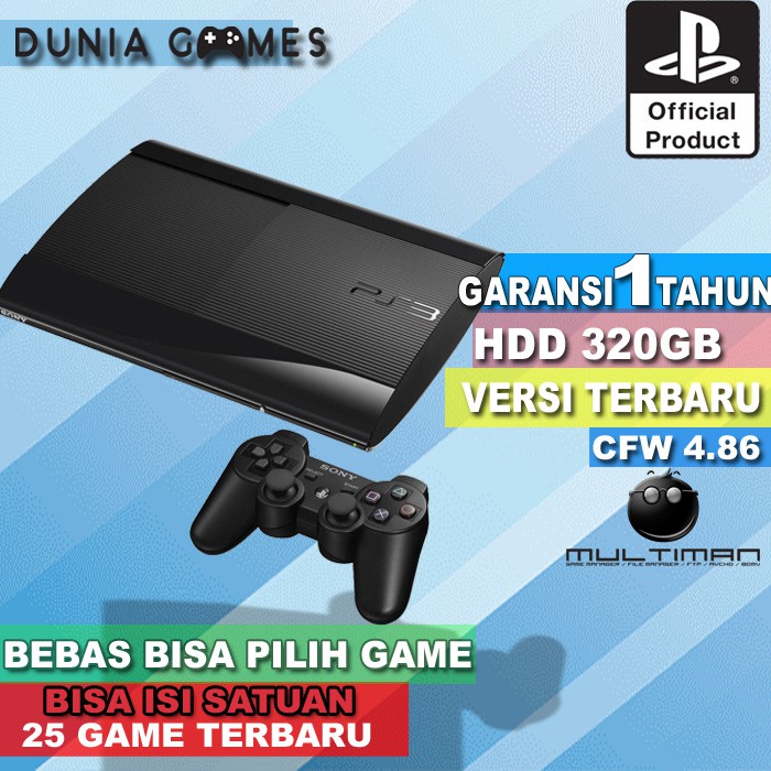 PS3 SuperSlim 320gb + stik wirelles + Full game