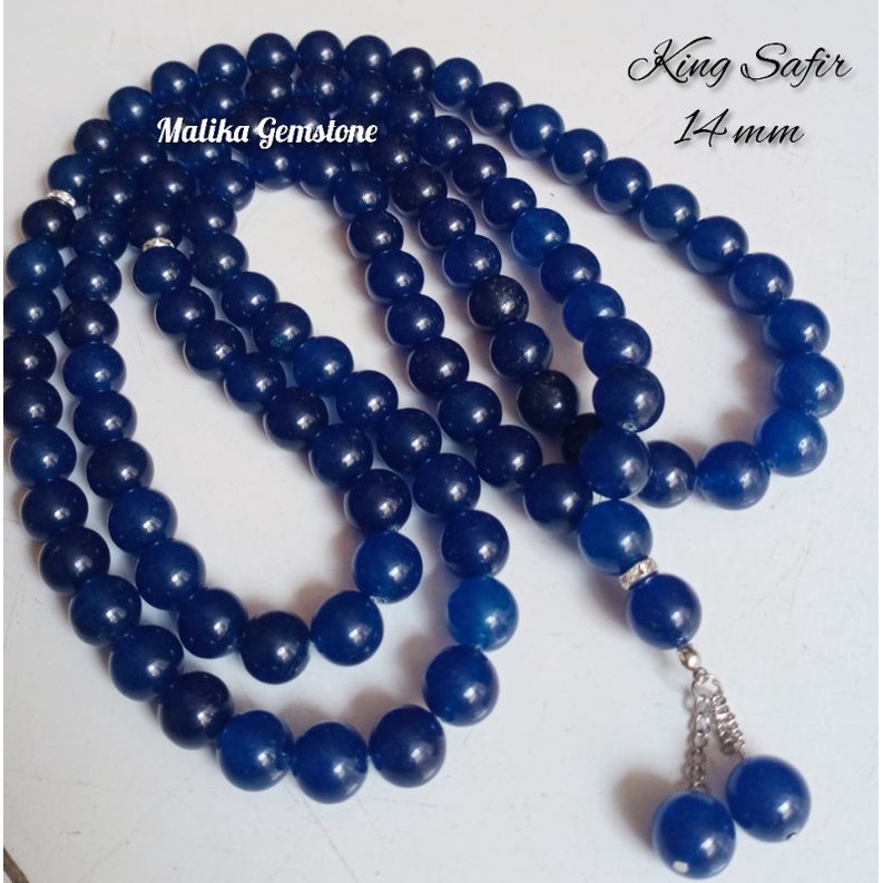 TASBIH BATU NATURAL KING SAFIR 99 BUTIR