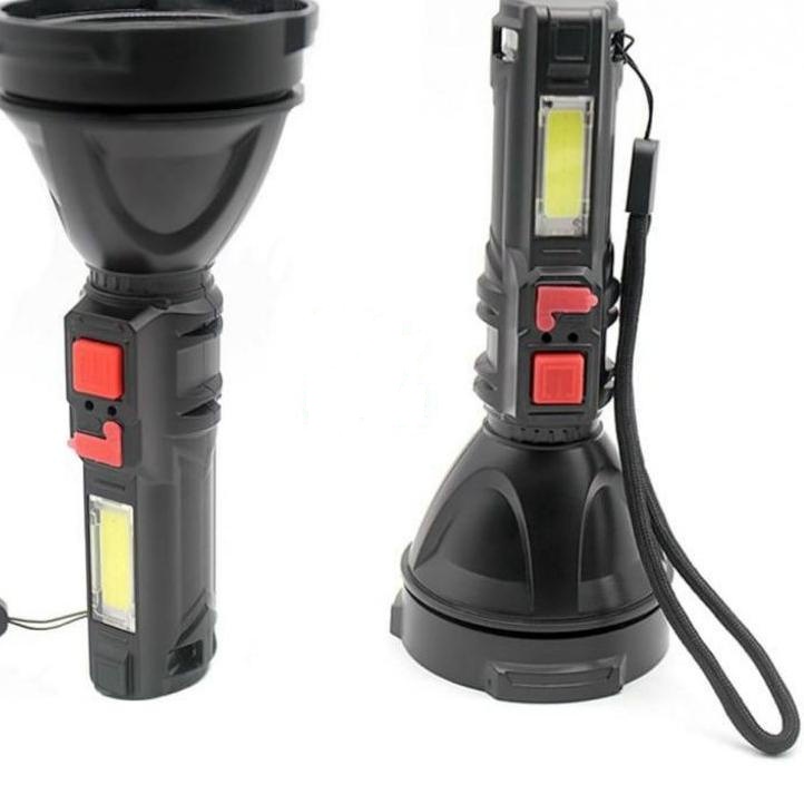 Senter USB rechargeable torch flashlight led COB L 830