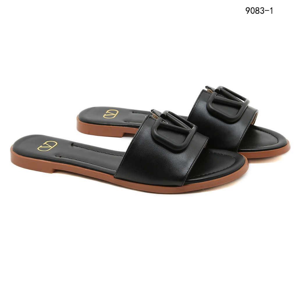 New Arrival ! Sandals Wanita V logo Slide 9083-1