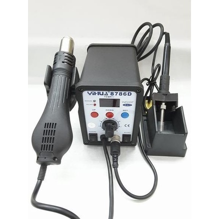 YIHUA 8786D 2in1 Blower Soldering Heat Gun Uap Solder Station Servis