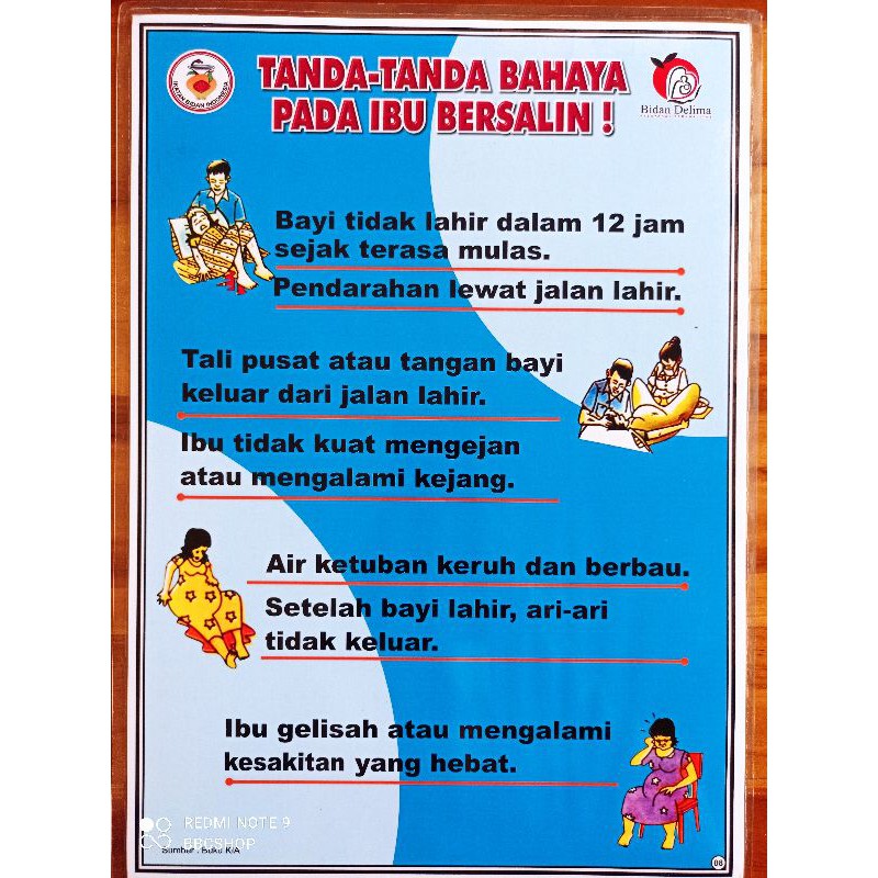 Jual 08 Poster Tanda Bahaya Pada Ibu Bersalin Shopee Indonesia