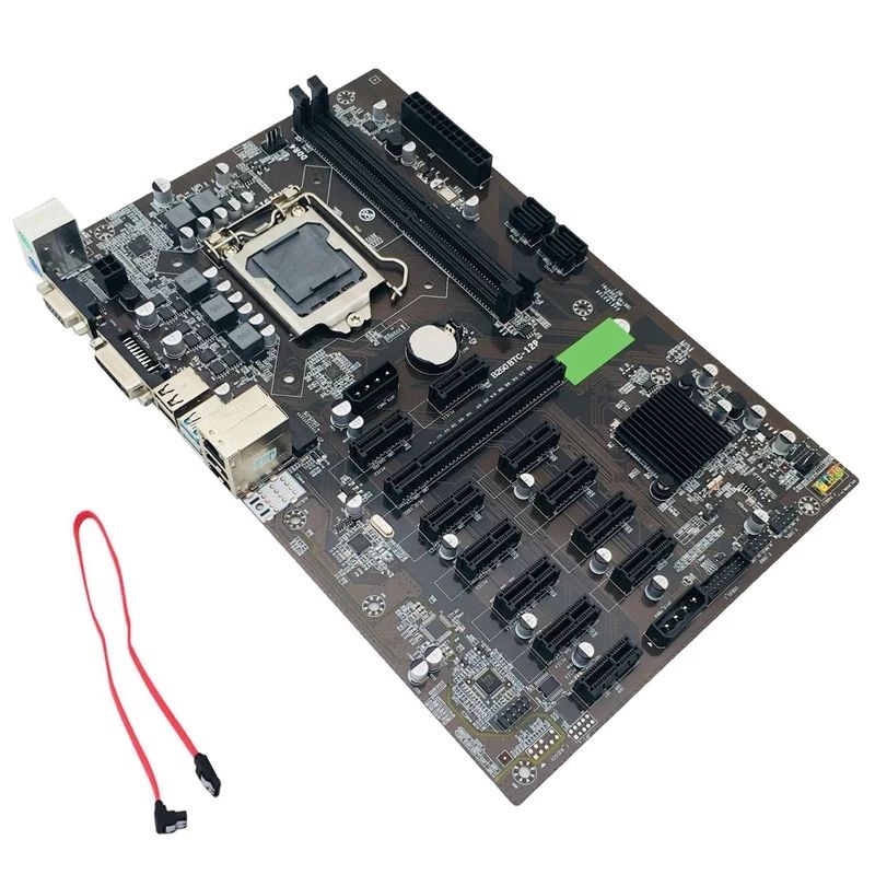 B250 BTC Mining Motherboard LGA 1151 DDR4 12 vga Slot SATA3.0 USB3.0 Low Power for BTC Miner Mining