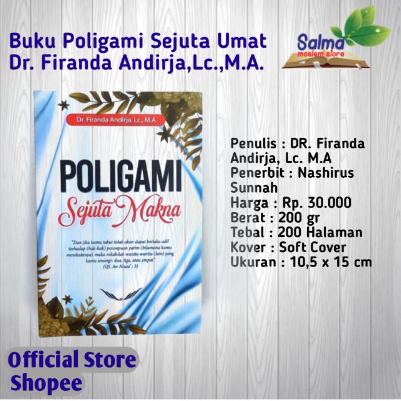 

Buku Poligami sejuta makna Dr. Firanda Andirja,Lc.,M.A.