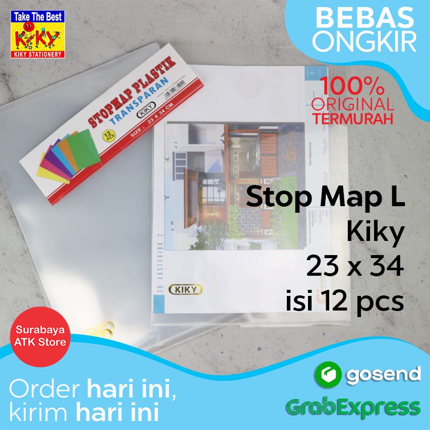 

StopMap L Folio Transaparan 10/12pcs KIKY F4 Clear Sleeve
