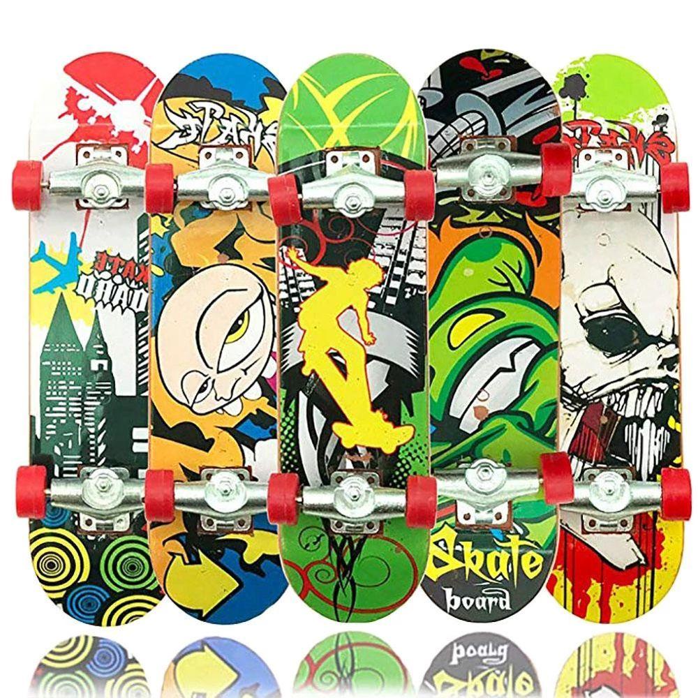 Lanfy Jari Skateboard Simulasi Profesional Mainan Anak Gag Mainan Model Kartun Skate Truck