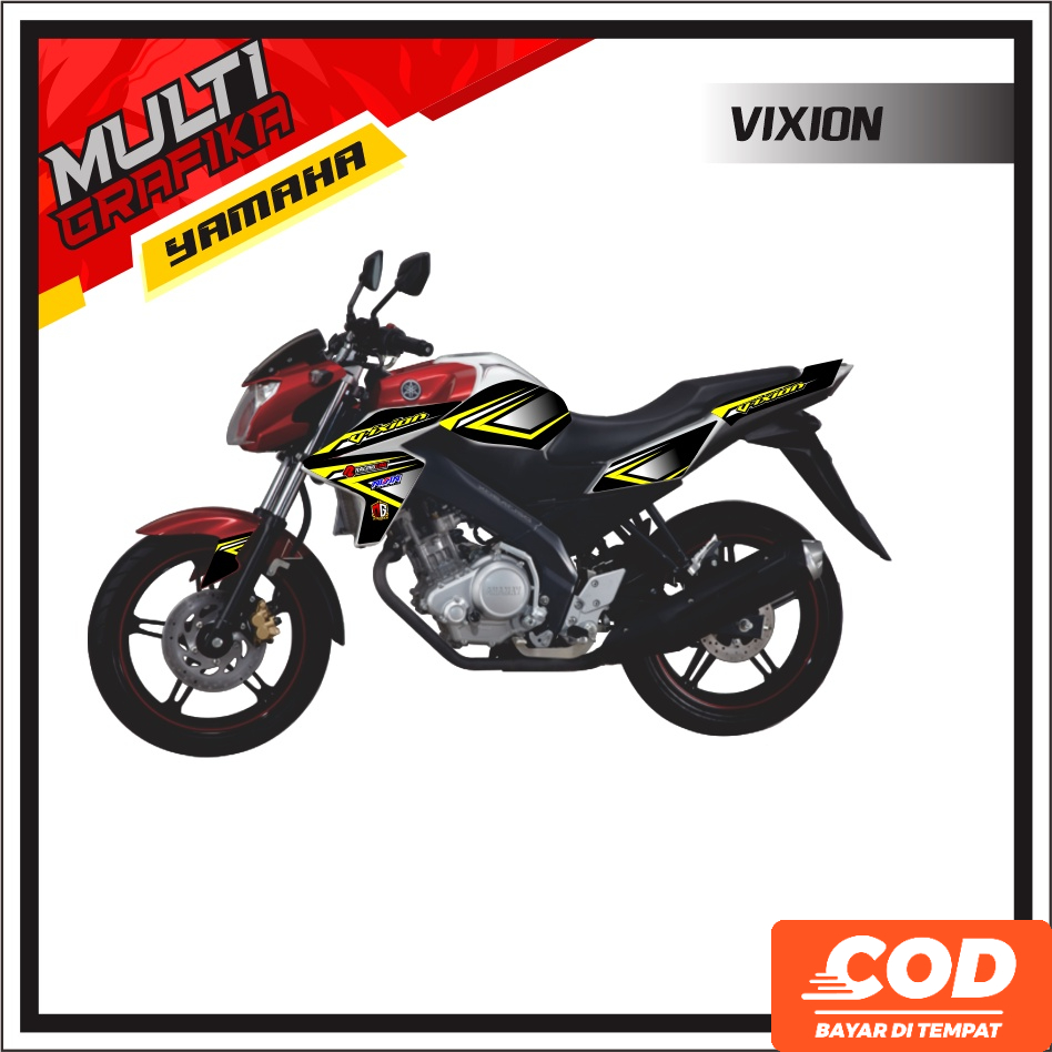 Stiker VIXION NVL Striping Dekal Motor Yamaha Tahun 2013 Variasi Decal Custom Multi Sticker