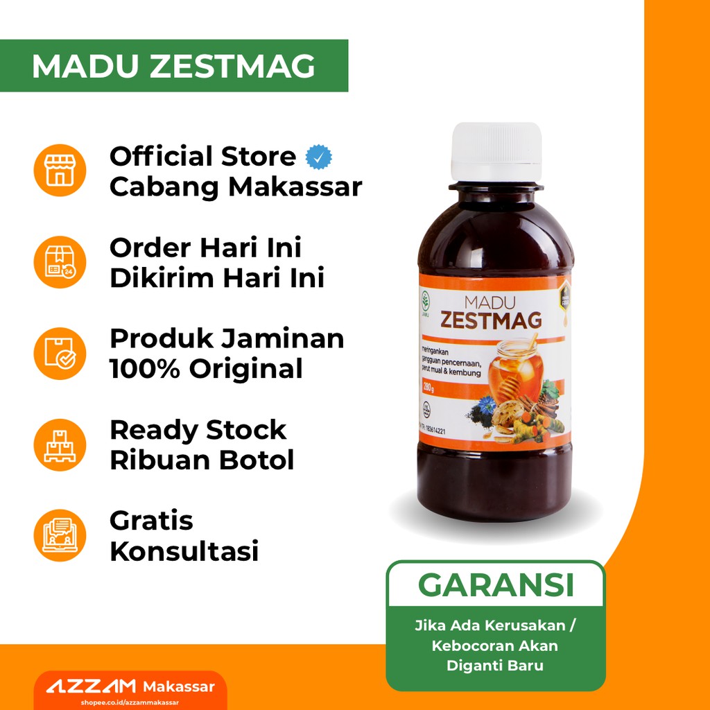 

Madu Zestmag Original Obat Herbal Asam Lambung Maag Kronis Gerd