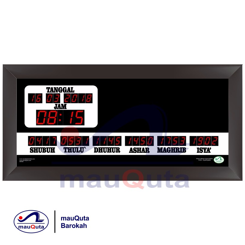 Mauquta Tauqoly TQ08QMH Jam Digital Jadwal Sholat Otomatis
