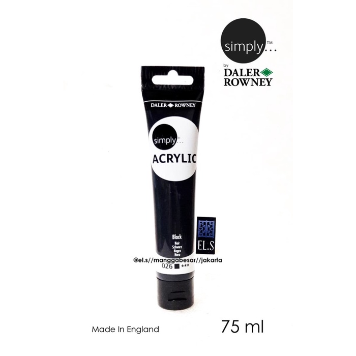 

Buruan Daler Rowney Simply Acrylic Black 75 Ml ( Cat Akrilik ) Diskon