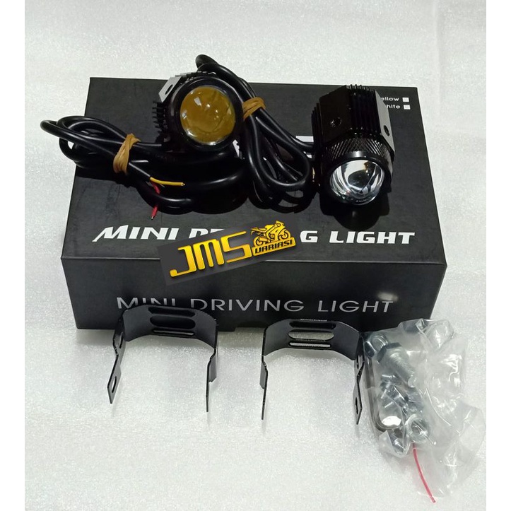 lampu tembak mini driving bull eas set universal nyala warna putih dan kuning nmax aerox pcx cb Vixion rxk