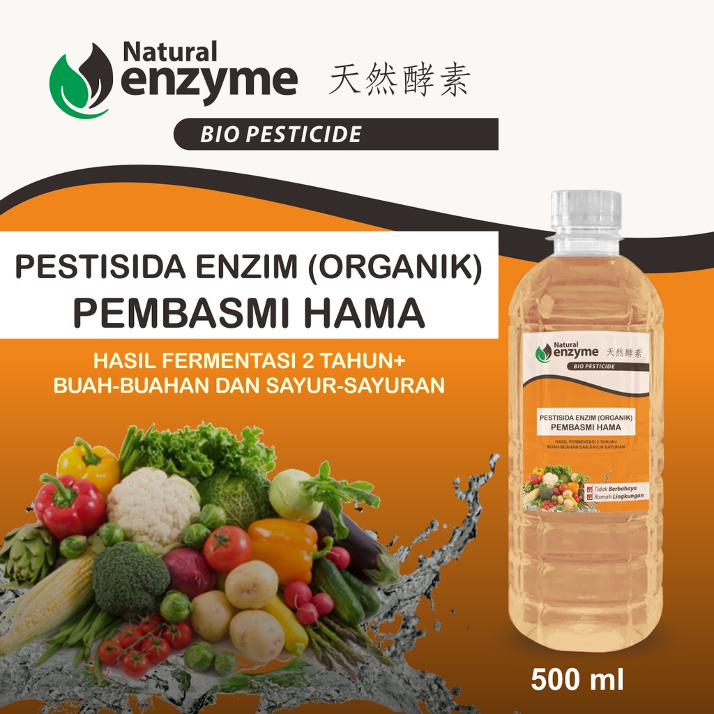 Pupuk Organic Natural Enzyme Bio Pesticide Pembasmi Hama Kemasan 500 Ml Pet