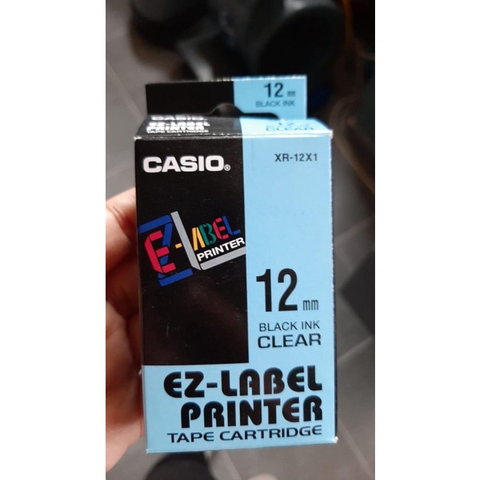 

Tinta Original Pita Tape Catridge Ez Label 12 Mm Black Ink Clear Casio Tinta