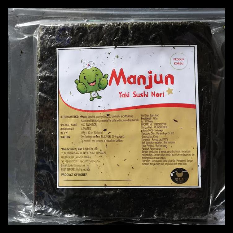 

Sushi Nori Rumput Laut Lembaran,Manjun Yaki Sushinori 50Lembar Big Sale