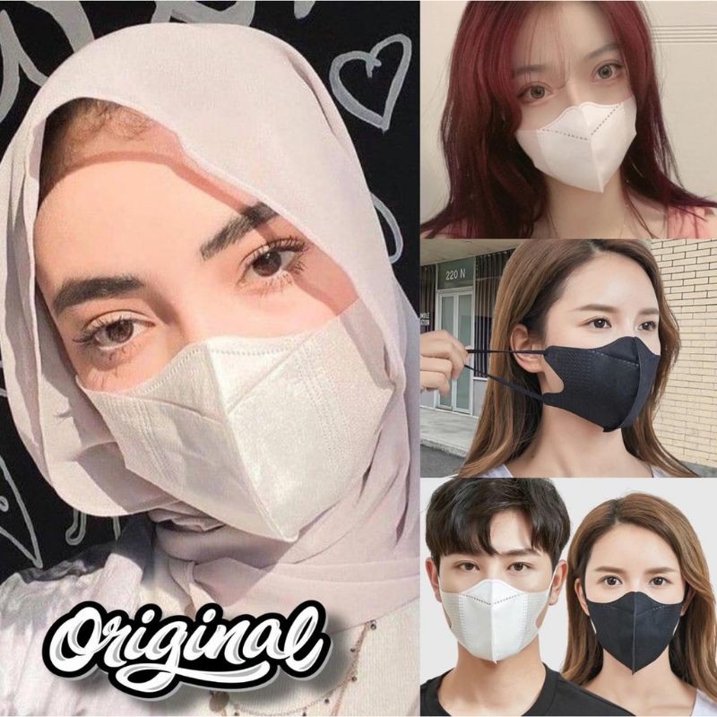 Masker sekali pakai 3 ply | 4 ply isi 5 | isi 10 pcs Duckbill | KN95 | KF94 Putih warna warni