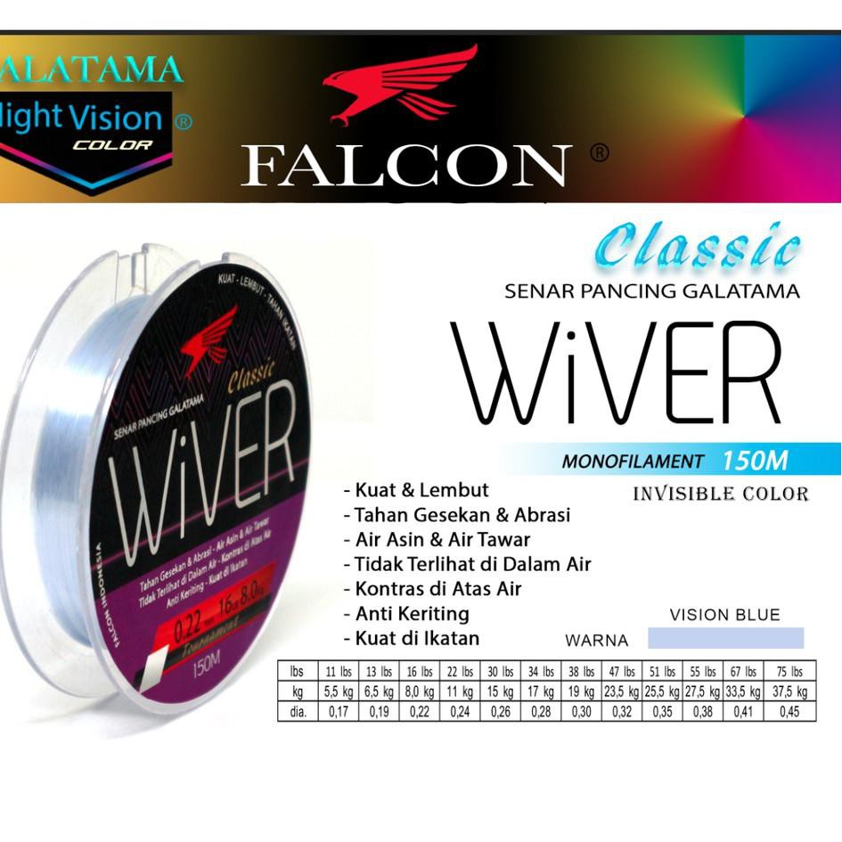 Promo Untung Senar Pancing Falcon WIVER 150 Meter / GALATAMA