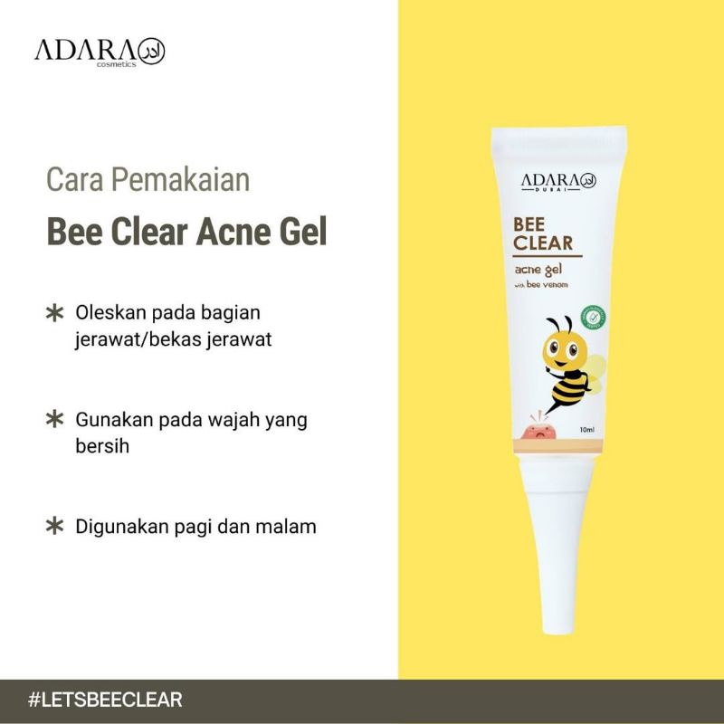 FREE GIFT | BPOM ADARA BEE CLEAR ACNE GEL REGULER | ACNE GEL EXTRA FORMULA | Obat Totol Jerawat