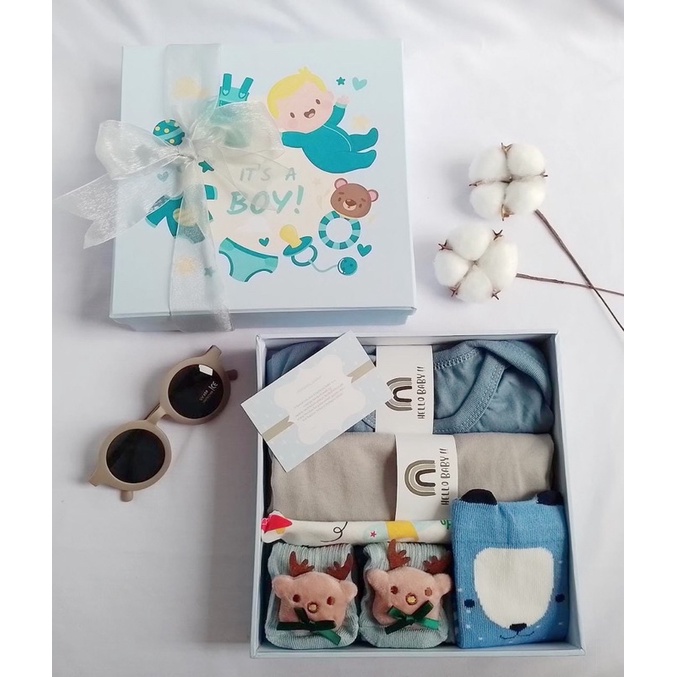 Kado bayi/Gift set hadiah lahiran bayi cewek cowok/paket kado bayi lucu murah lengkap SNI/Kado bayi exclusive Mini box