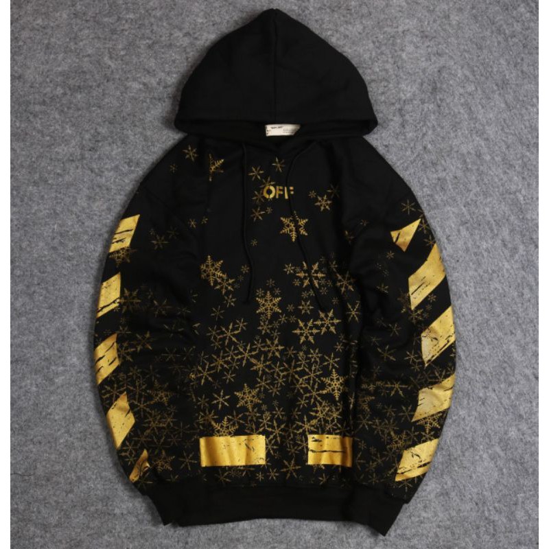SWEATER HOODIE LIMITED STOCK OFF WHITE SNOW GOLD FULL TAG