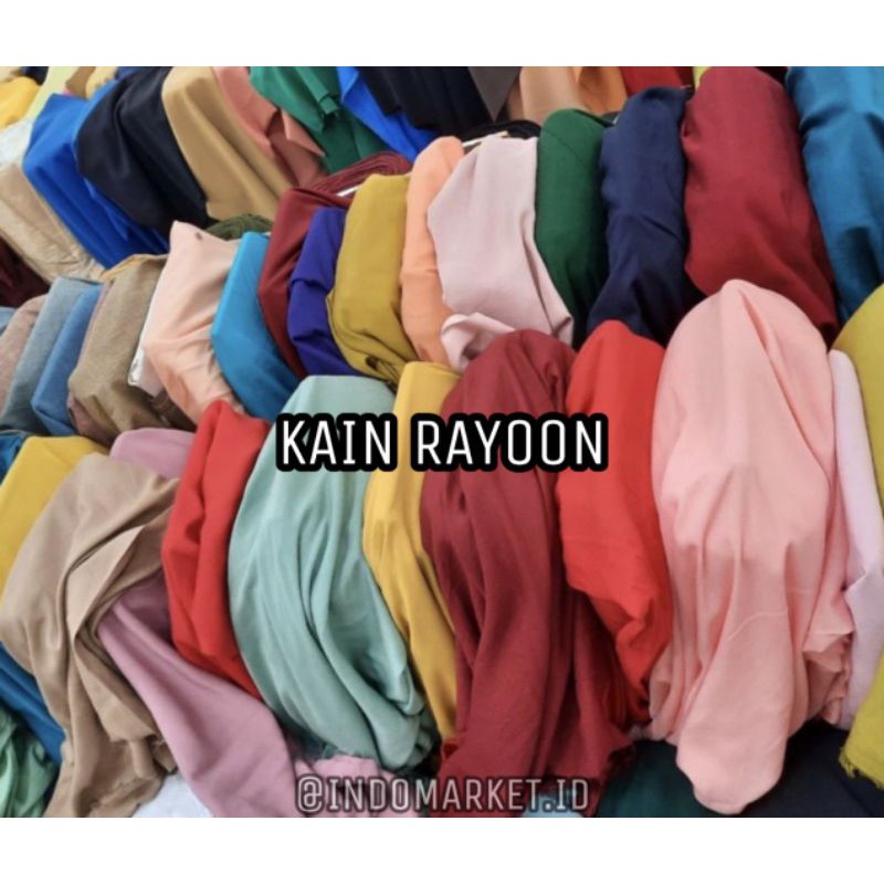 (BEST SELLER )KAIN KATUN RAYOON POLOS / KAIN UNIQLO