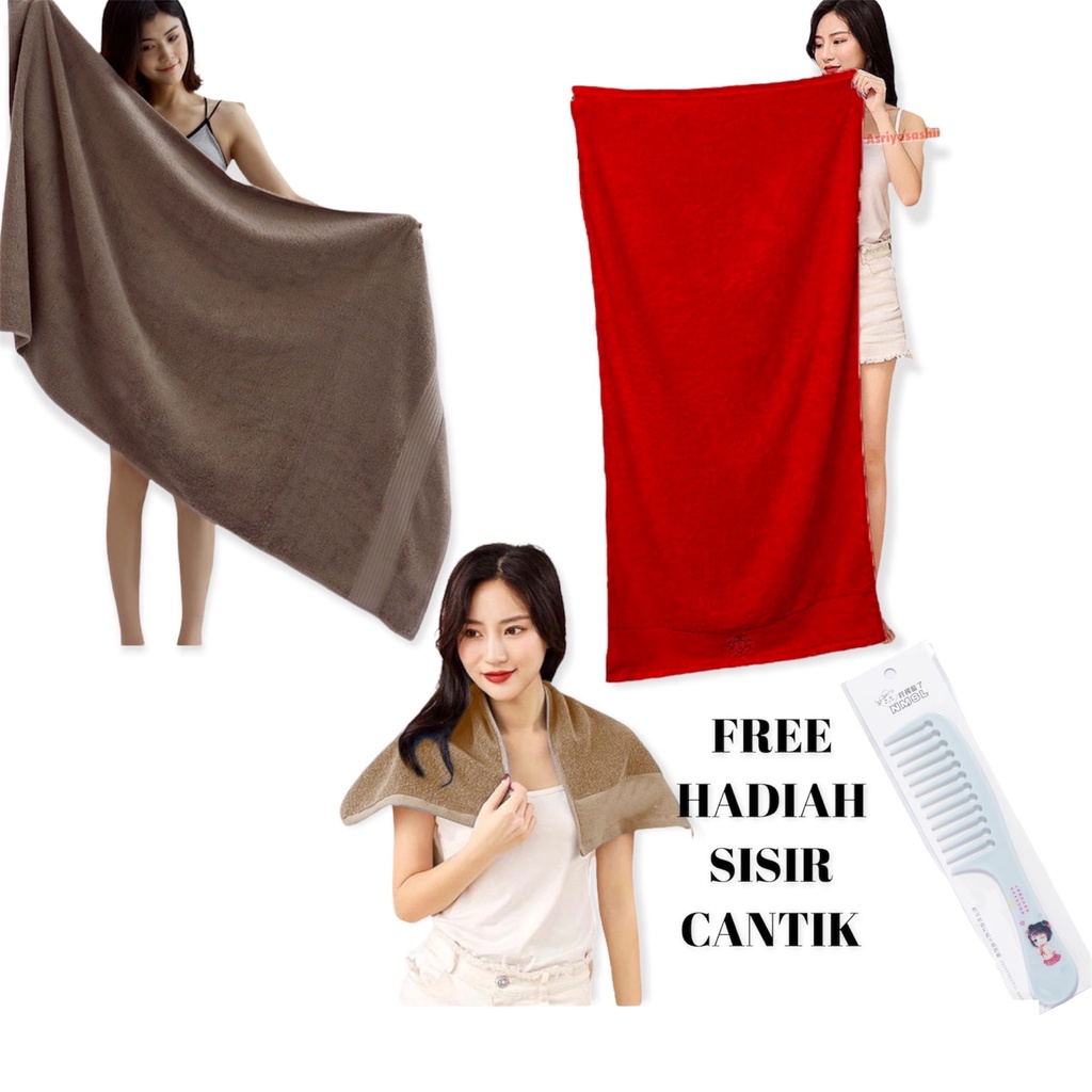 Handuk Paket Hemat 3 Handuk 100 Ribu Free Hadiah Sisir Handuk Hotel Tebal Cotton 100% Terlaris Termurah