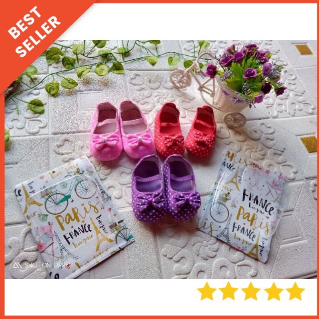 [0-12 bulan] SEPATU BAYI PREWALKER / SEPATU BAYI PEREMPUAN PREWALKER FLAT SHOES SEPATU BALET BAYI