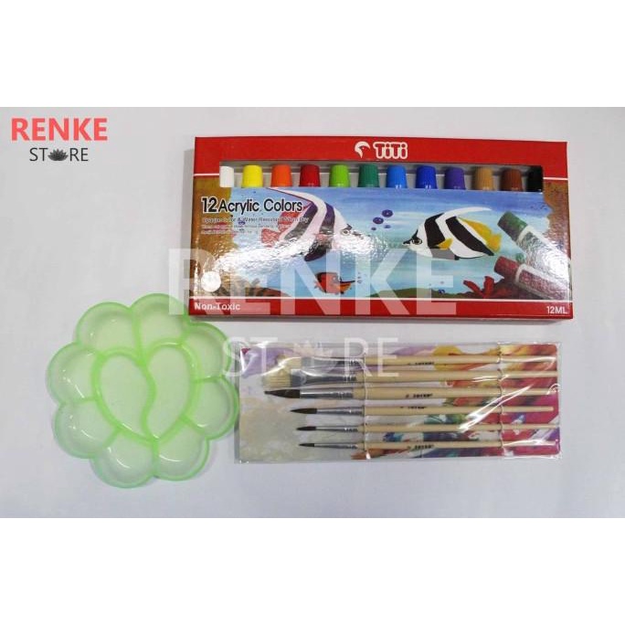 

SALE Paket Menggambar / Lukis - Cat Acrylic / Akrilik Titi Kuas Palet Set/CAT AKRILIK SET/CAT AKRILIK SET 24 WARNA/CAT AKRILIK PASTEL/CAT AIR/CAT AIR LUKIS SET/CAT AIR GIOTTO/KUAS LUKIS 1 SET/KUAS LUKIS KECIL/KUAS LUKIS LENGKAP/KANVAS LUKIS/KANVAS LUKIS