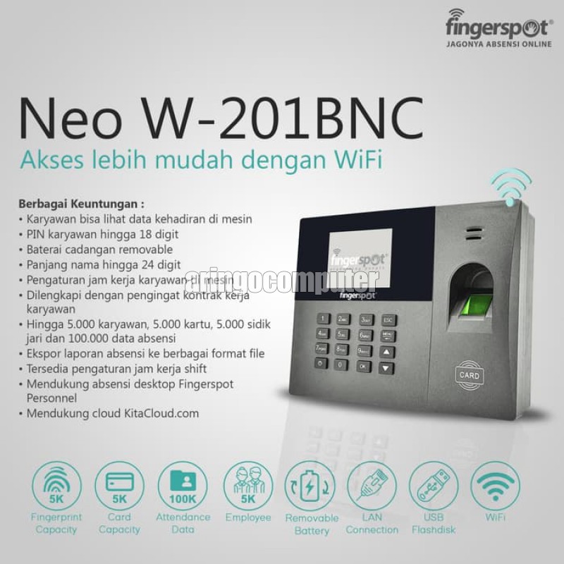 Office Equipment FingerSpot Neo W-201BNC