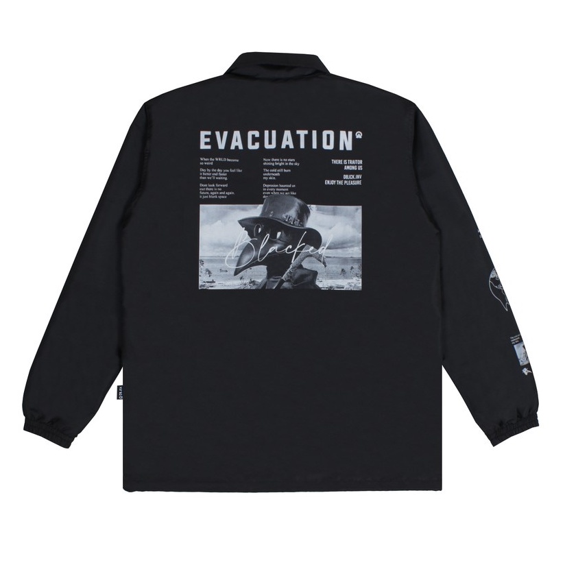Jaket Dobujack Coach - Jacket Evacuation Black - Jaket Dobujack Pria  - jaket coach pria