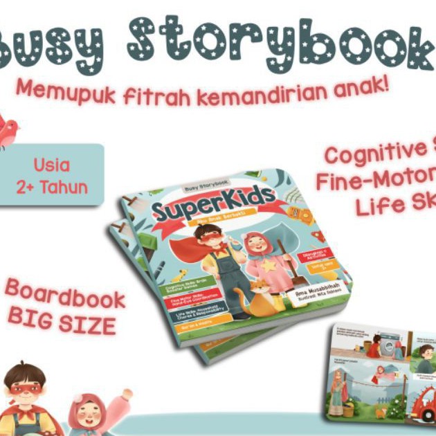busy story book super kids