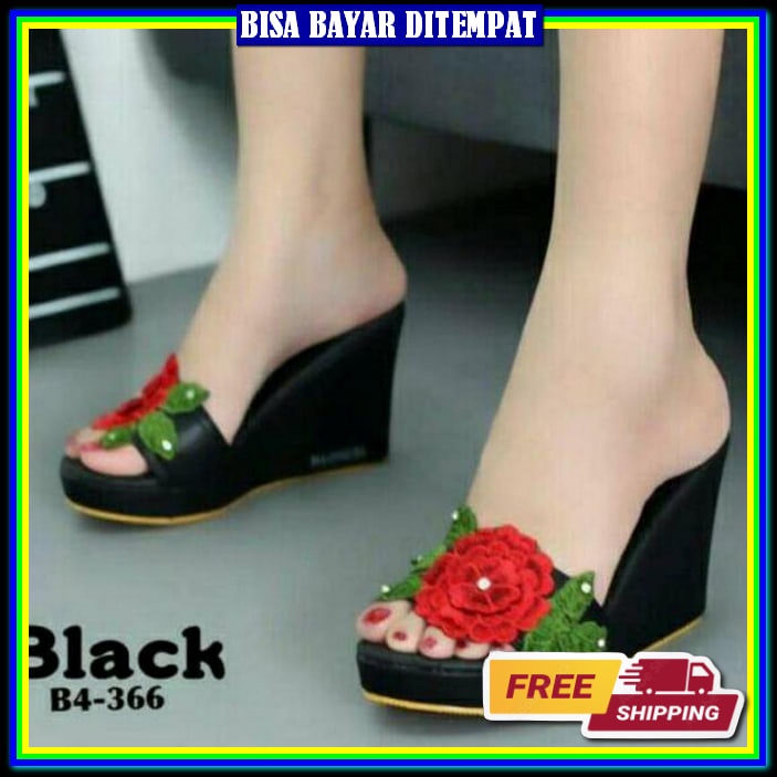 Sandal Spon Weges Wanita Sendal Jepit Wedges Spons Cewek Import Murah Korea Pesta Terbaru Wanita Ikh