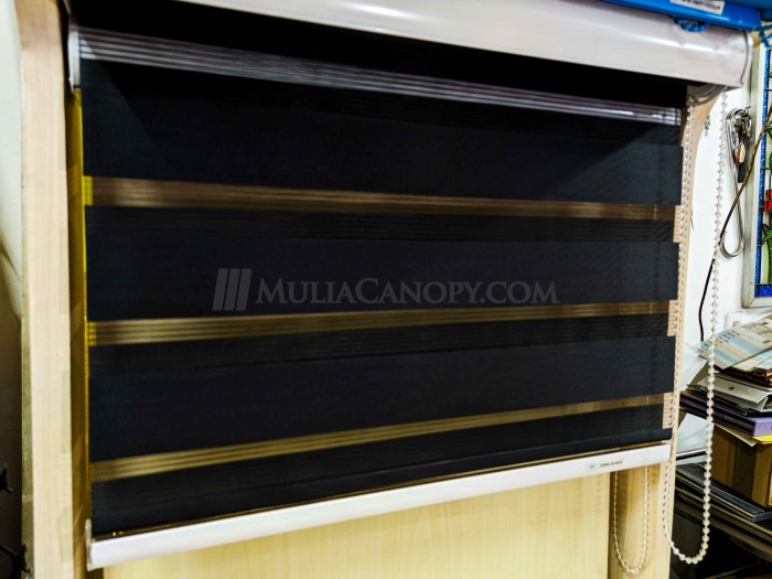Roller Blind Window Krei Kain Jendela Penutup Gordyn Model ZEBRA Blind - 60x120cm
