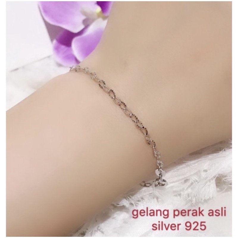 gelang tangan dan gelang kaki perak asli silver 925 model baru ready