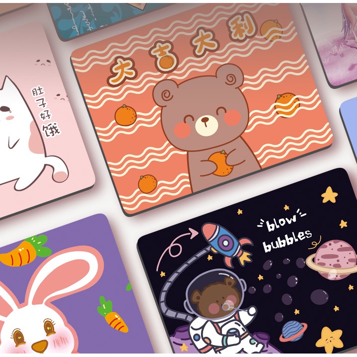 Mouse Pad Gaming Anti slip Motif Kartun Beruang Gaya Korea Untuk Pelajar Wanita