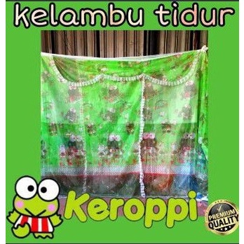 KELAMBU MOTIF ANAK / KARAKTER DORAEMON &amp; KEROPPI Ukuran 200x200 cm /Kelambu Gantung Kotak