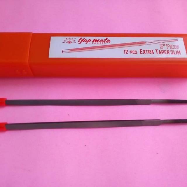 Kikir besi gergaji - Kikir Segitiga Cap mata 5" Taper ExtraSlim