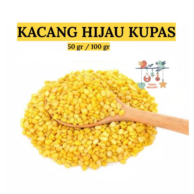 

Kacang Hijau Kupas Organik MPASI (100gr) / Bahan MPASI / Protein Nabati